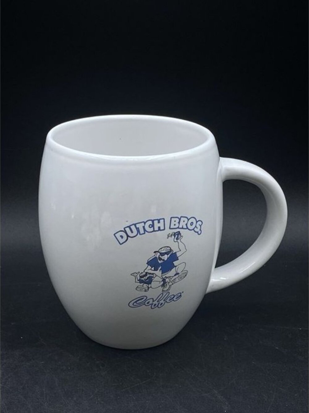 20th Anniversary Dutch Bros Coffee Large White Mug Keep on Kickin' Logo 2012